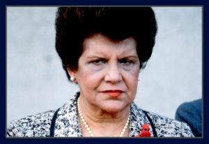 Esther de Figueiredo Ferraz, ministra da Educação, no governo do general João Figueiredo, em 1980. Foto Orlando Brito