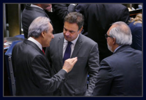 Aécio Neves e Ricardo Lewandowski.