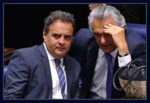 Senadores Aécio Neves e Ronaldo Caiado.