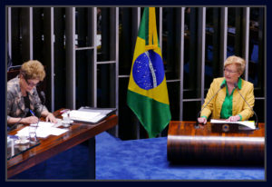 Dilma Rousseff e a senadora Ana Amélia.