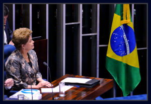 Dilma Rousseff durante sessão do impeachment.