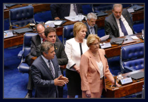 Senadores Aécio Neves, Gladson Cameli, Marta Suplicy, Ana Amélia, Humberto Costa e Armando Monteiro.