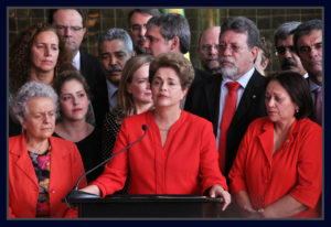 Dilma Rousseff durante pronunciamento sobre o resultado de seu impeachment no Senado. Fotos Renato Alves/ObritoNews