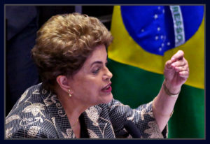 Dilma Rousseff fala durante sessão do impeachment.