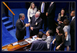 José Eduardo Cardozo, advogado da presidente afastada Dilma Rousseff e o senador Ricardo Ferraço.