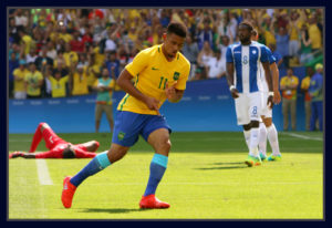 Gabriel Jesus comemora gol do Brasil sobre Honduras. Foto Evandro Teixeira/ObritoNews