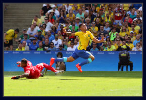 Gabriel Jesus durante jogo do Brasil contra Honduras. Foto Evandro Teixeira/ObritoNews