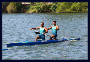 Erlon Silva e Isaquias Queiroz formam o conjunto brasileiro na prova C2-1000m da canoagem velocidade. Foto EvandroTeixeira/ObritoNews