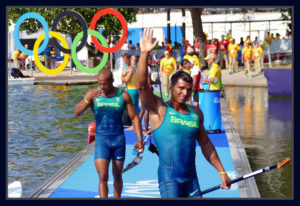 Erlon Silva e Isaquias Queiroz formam o conjunto brasileiro na prova C2-1000m da canoagem velocidade. Foto EvandroTeixeira/ObritoNews