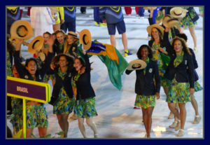 A alegria da delegação brasileira. Foto Evandro Teixeira