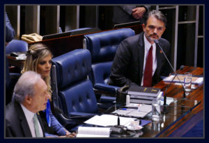 Júlio Marcelo de Oliveira, procurador do TCU durante sessão do julgamento final do Impeachment de Dilma Rousseff.