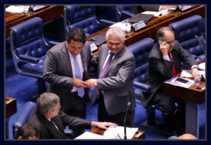 Senadores Lindbergh Farias, Magno Malta, Elmano Férrer e Cristovam Buarque.