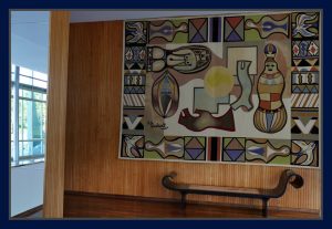 Térreo: tapeçaria de Di Cavalcanti e espreguiçadeira de Oscar Niemeyer. Foto Orlando Brito