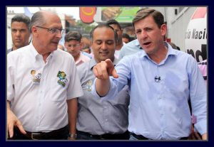 Orlando Morando, eleito prefeito de São Bernardo do Campo, ao lado do governador Geraldo Alckmin. Foto Divulgação