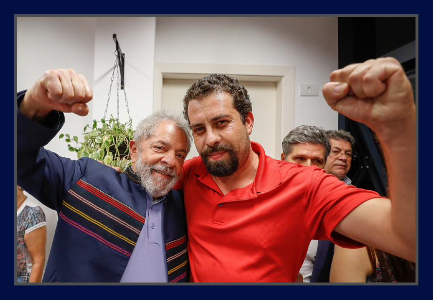 Lula e Boulos no SIndicato dos Metalúrgicos de São Bernardo - Foto Ricardo Stuckert