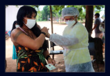 Covid – Vacinação no Xingú. Veja as fotos do guerreiro Yanahin Waurá